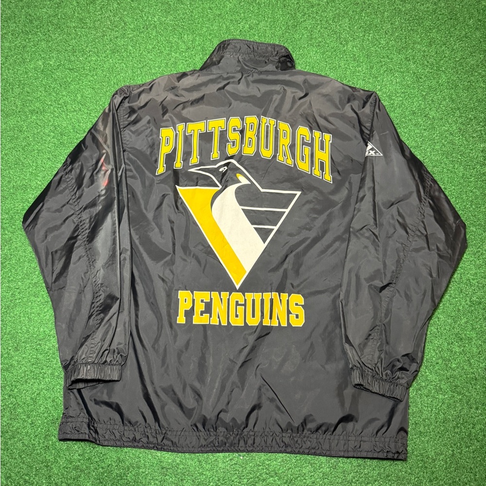 Vintage 90s Pittsburgh Penguins Apex One Retro Logo M/L Windbreaker Jacket